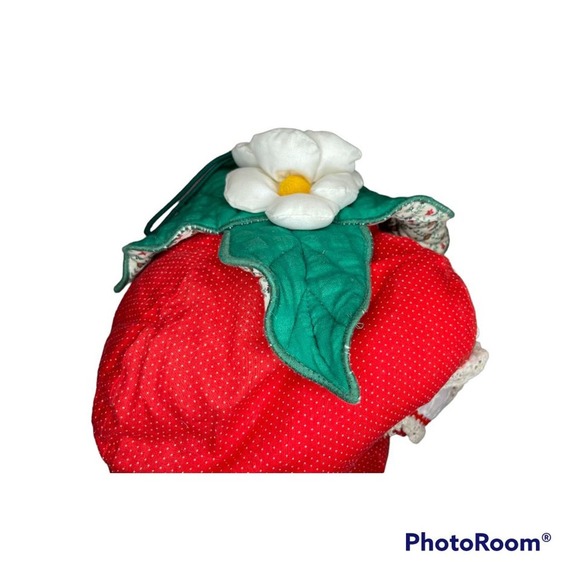 VINTAGE 1980s HANDMADE STRAWBERRY SHORTCAKE LARGE STRAWBERRY CARRYING CASE - Picture 5 of 6